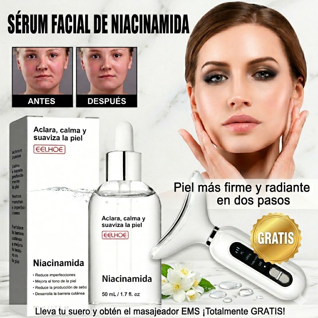 Serum facial con niacinamida - Aclara e ilumina las manchas oscuras