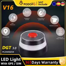 Baliza V16 geolocalizada DGT- luces de advertencia de peligro de emergencia para vehículo con visión 360º